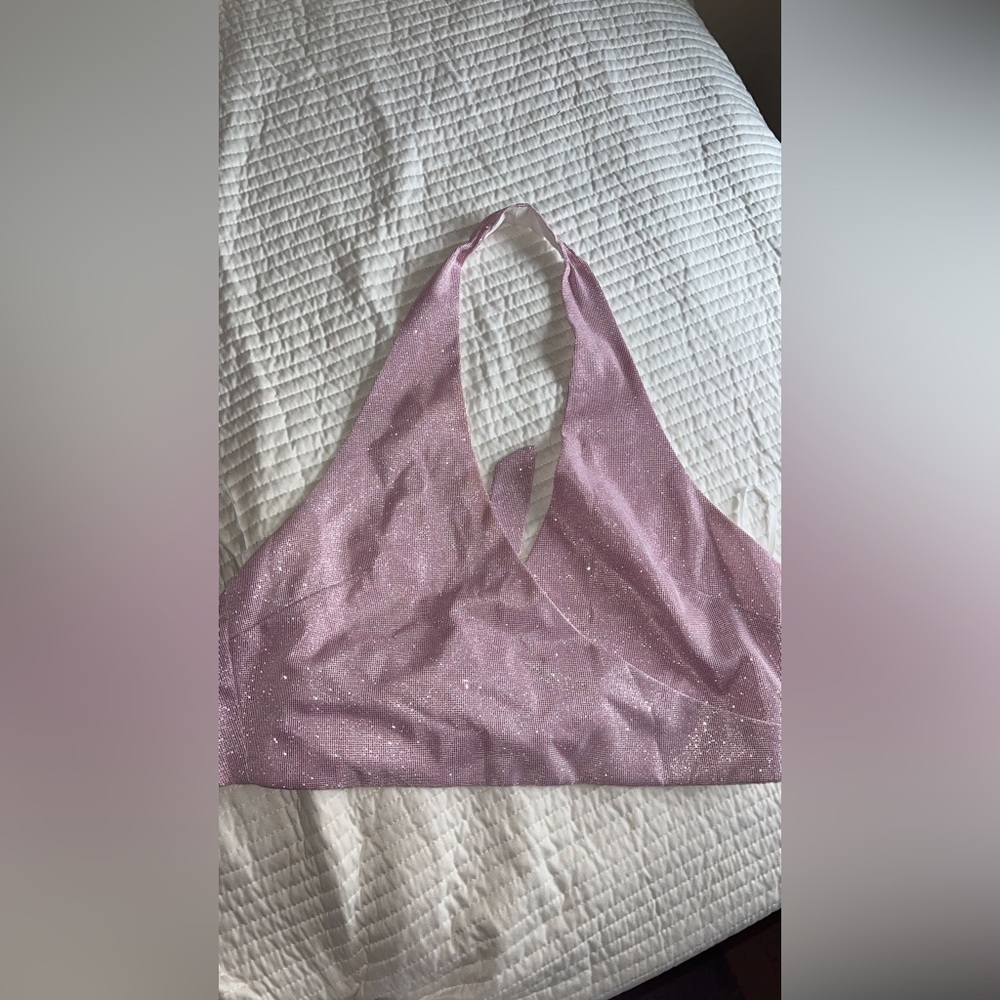 Princess Polly Sparkle Halter Crop Top